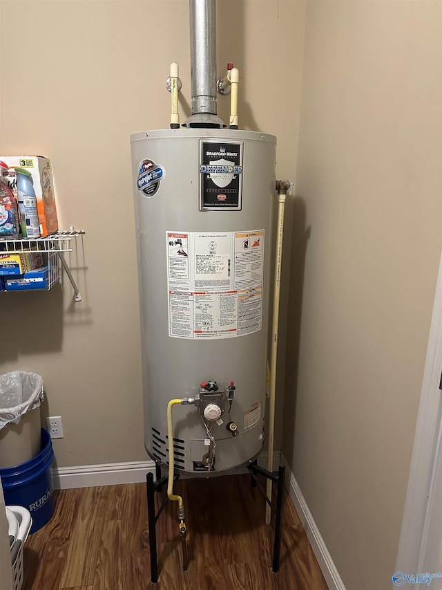 utilities featuring gas water heater