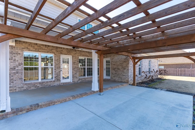 view of patio / terrace with a pergola