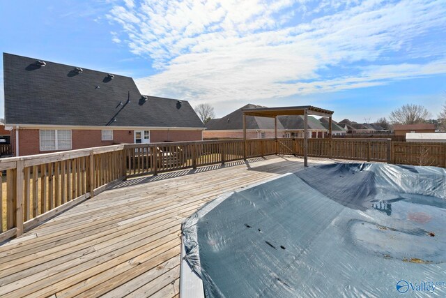 view of wooden terrace