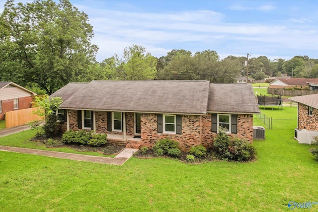 605 Holland Dr SW, Decatur, AL 35601 - ranch-style home featuring a porch, brick siding, central AC, and roof with shingles