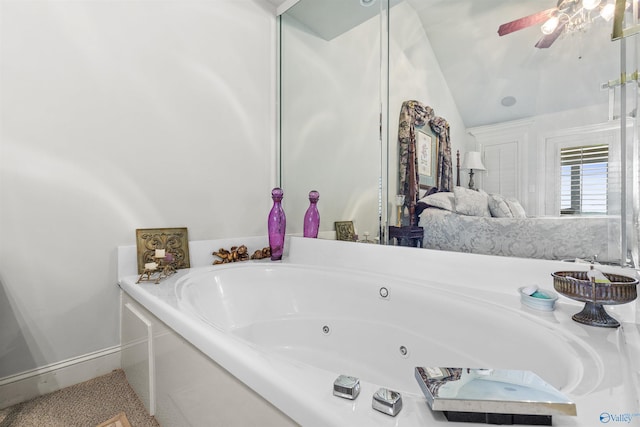 6468 Turtle Bay Way E, Athens, AL 35611 - full bath featuring ceiling fan, a whirlpool tub, and baseboards