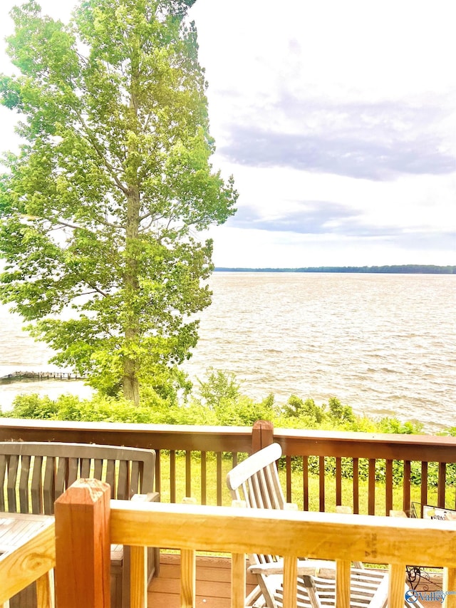 6468 Turtle Bay Way E, Athens, AL 35611 - wooden terrace with a water view