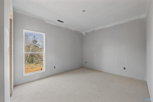 empty room featuring visible vents