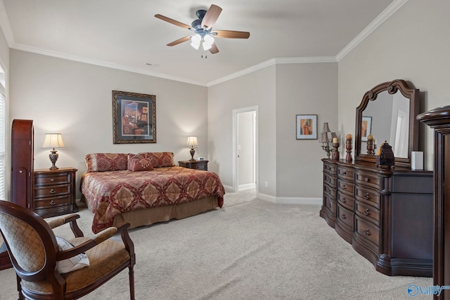 907 Binding Br NW, Huntsville, AL 35806 - carpeted bedroom featuring crown molding and a ceiling fan
