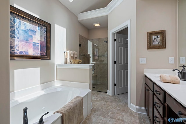 907 Binding Br NW, Huntsville, AL 35806 - bathroom with a stall shower, a jetted tub, and vanity