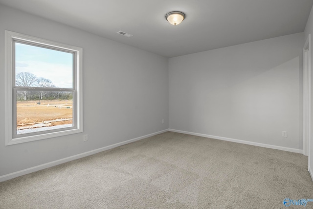 view of carpeted spare room