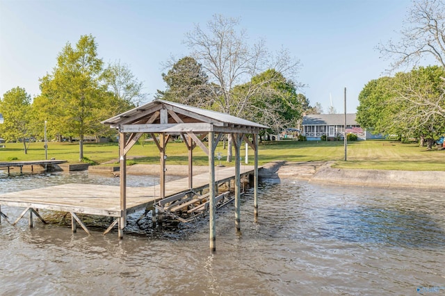 220 County Road 564, Leesburg, AL 35983 - dock area with a yard and a water view