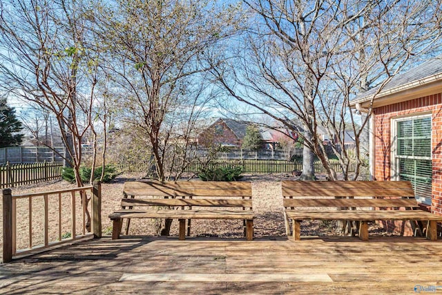 wooden terrace with fence