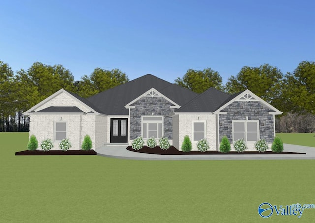 WILSONA1 Mallard Dr, Madison, AL 35756 - view of front facade featuring stone siding and french doors