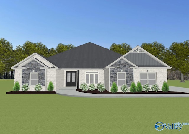 WILSONA1 Mallard Dr, Madison, AL 35756 - view of front of property featuring board and batten siding, french doors, and stone siding
