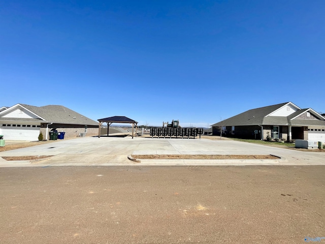 view of yard with a gazebo