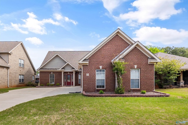 11 Nandina Ln SW, Huntsville, AL 35824 - view of front of property with brick siding and a front lawn
