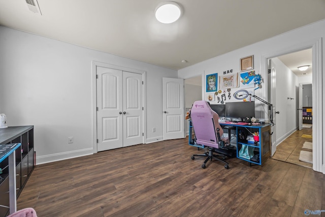 11 Nandina Ln SW, Huntsville, AL 35824 - office with dark wood-type flooring and baseboards