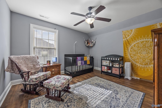 11 Nandina Ln SW, Huntsville, AL 35824 - bedroom with wood finished floors, baseboards, and a ceiling fan
