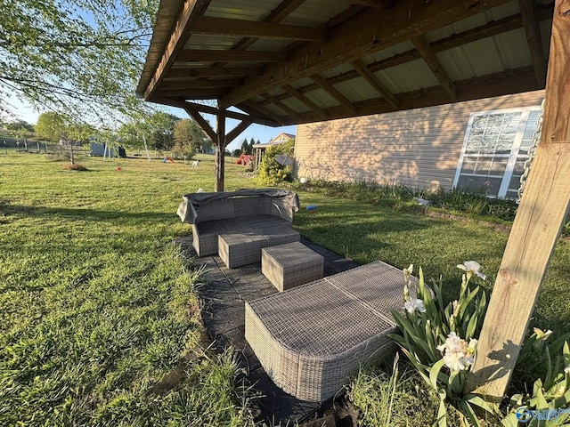 view of yard featuring a patio area