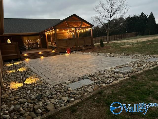 view of patio / terrace featuring a wooden deck