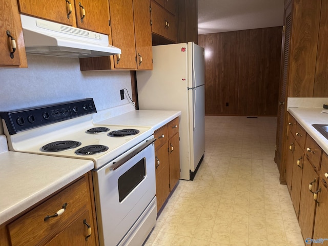 kitchen featuring white appliances