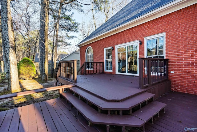 view of wooden deck