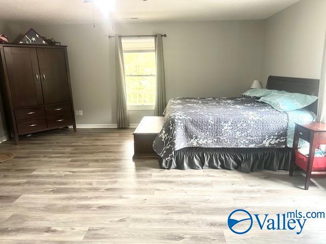173 N Seneca Dr, Trinity, AL 35673 - bedroom with light wood-style flooring and baseboards