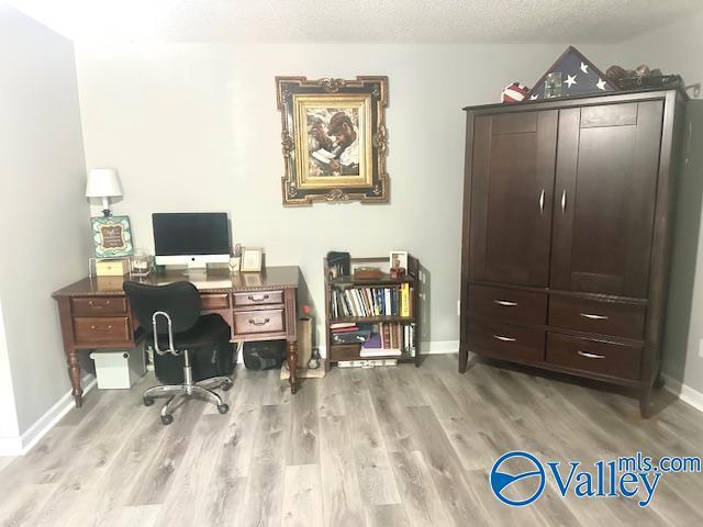 173 N Seneca Dr, Trinity, AL 35673 - office space with light wood finished floors, baseboards, and a textured ceiling