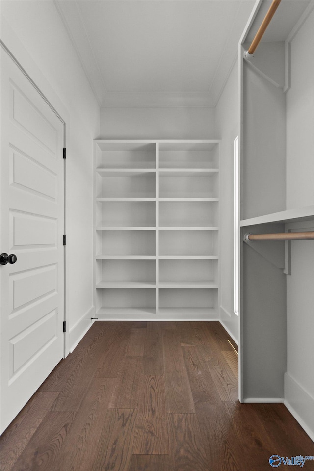 22692 Gunner Cir, Athens, AL 35613 - walk in closet featuring dark wood-type flooring