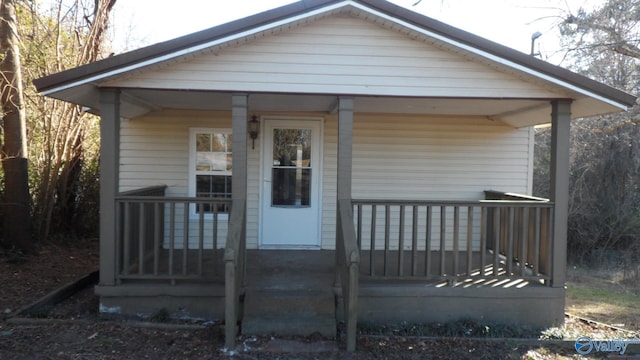 bungalow with covered porch