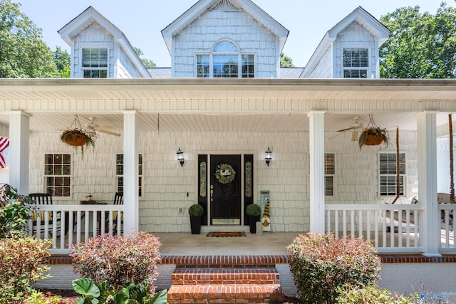 view of front facade with covered porch