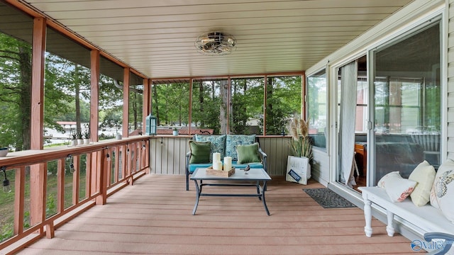 sunroom / solarium with plenty of natural light