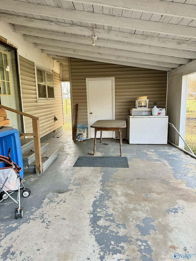 exterior space featuring washer / dryer