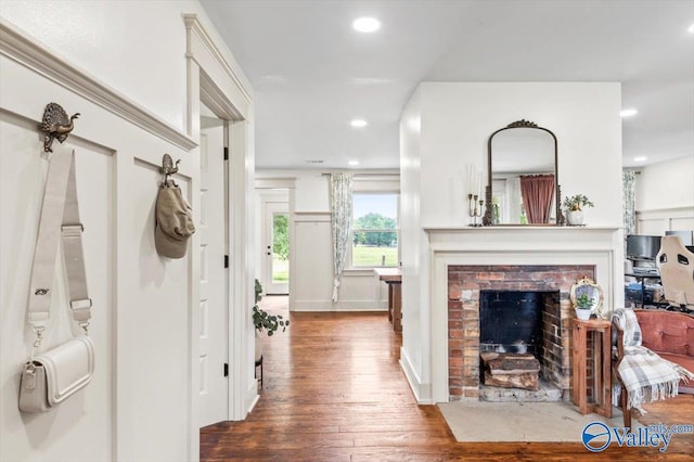 1760 Horseshoe Bend Rd, Scottsboro, AL 35769 - corridor featuring wood-type flooring and recessed lighting