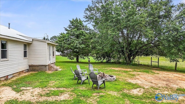 1760 Horseshoe Bend Rd, Scottsboro, AL 35769 - view of grassy yard featuring a fire pit