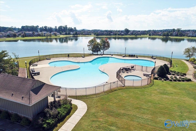 5 Leyland Dr, Huntsville, AL 35824 - community pool featuring a patio, a water view, and a community hot tub