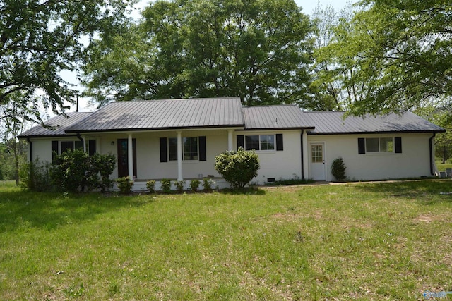 3720 Tidmore Bend Rd, Gadsden, AL 35901 - single story home featuring a metal roof, a front yard, and stucco siding