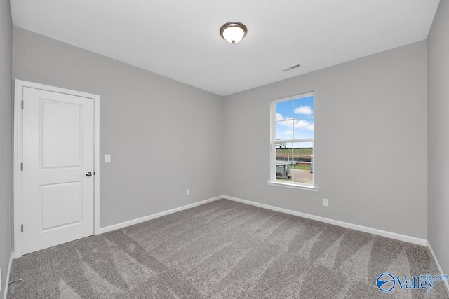 view of carpeted empty room