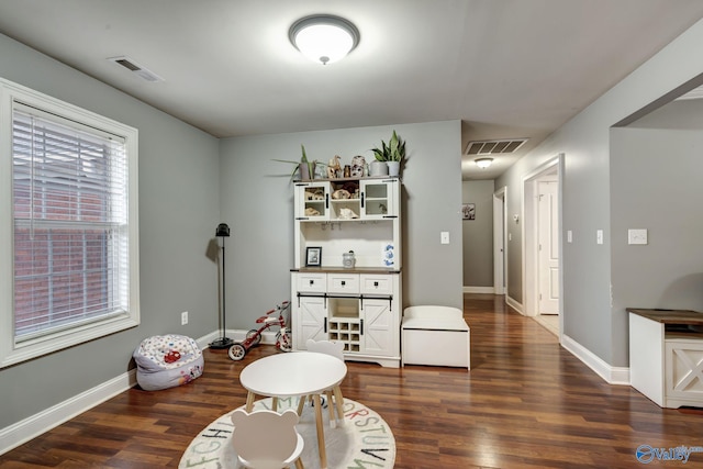 interior space featuring dark hardwood / wood-style flooring