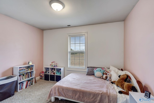 bedroom with carpet floors