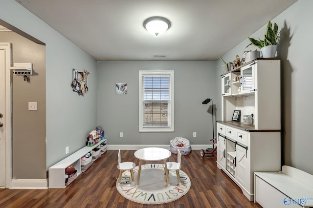 interior space featuring dark hardwood / wood-style flooring