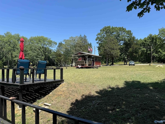 view of yard with a gazebo