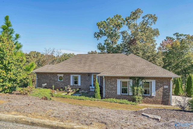 view of single story home