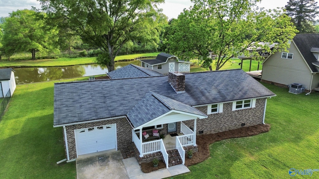 4740 Crimson Sage Dr, Southside, AL 35907 - drone / aerial view with a water view
