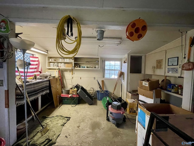 view of storage area