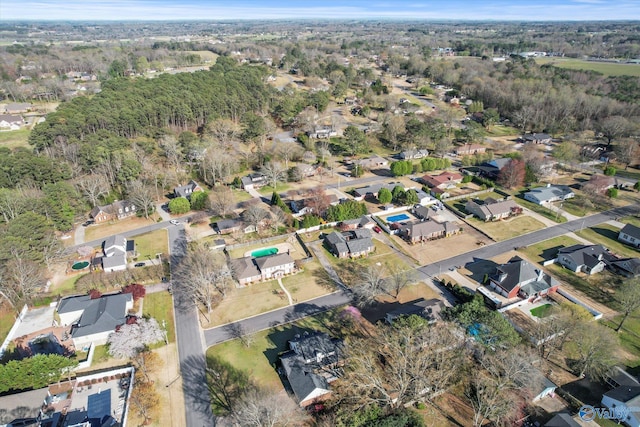 bird's eye view with a residential view