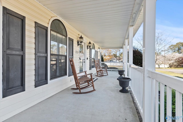 view of patio / terrace with a porch