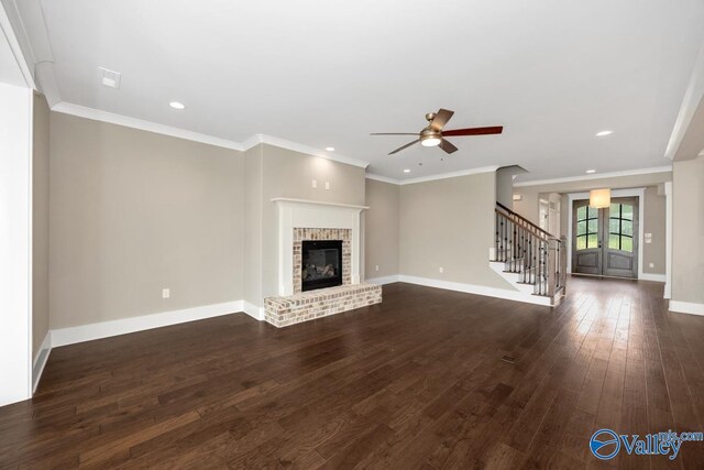 empty room featuring high vaulted ceiling, dark wood-type flooring, and a chandelier