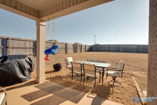 view of patio / terrace featuring area for grilling