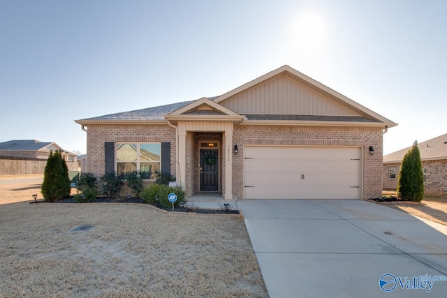 view of front facade with a garage