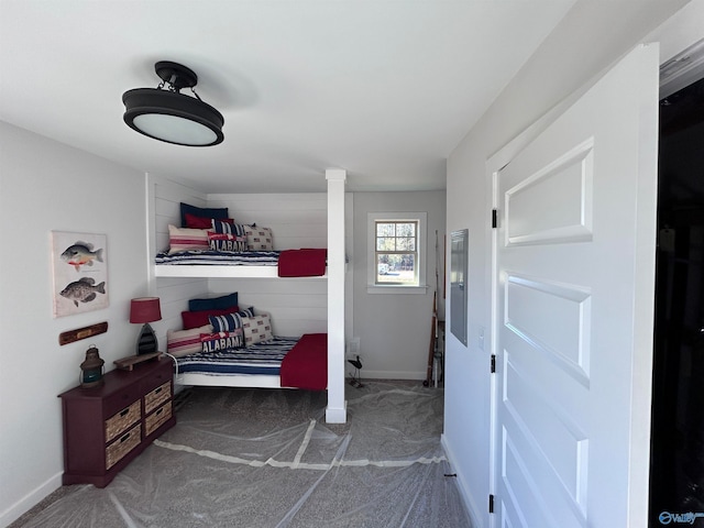 bedroom with carpet