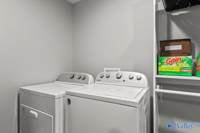 2403 Hog Jaw Rd, Arab, AL 35016 - clothes washing area with laundry area and washing machine and dryer