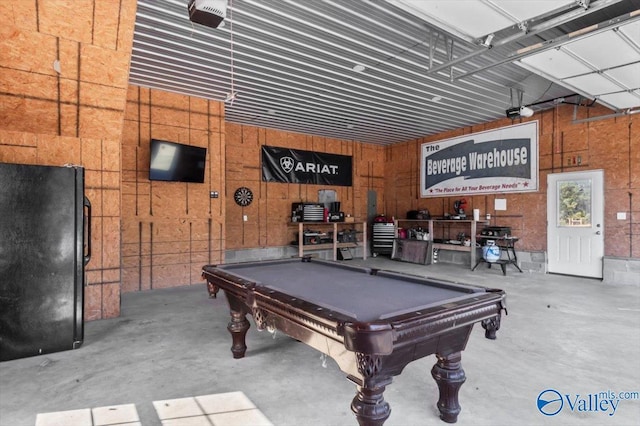 2403 Hog Jaw Rd, Arab, AL 35016 - rec room with billiards and concrete floors