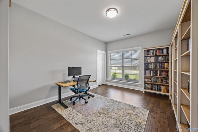 106 Timber Springs Ct, Madison, AL 35756 - office area with baseboards and wood finished floors
